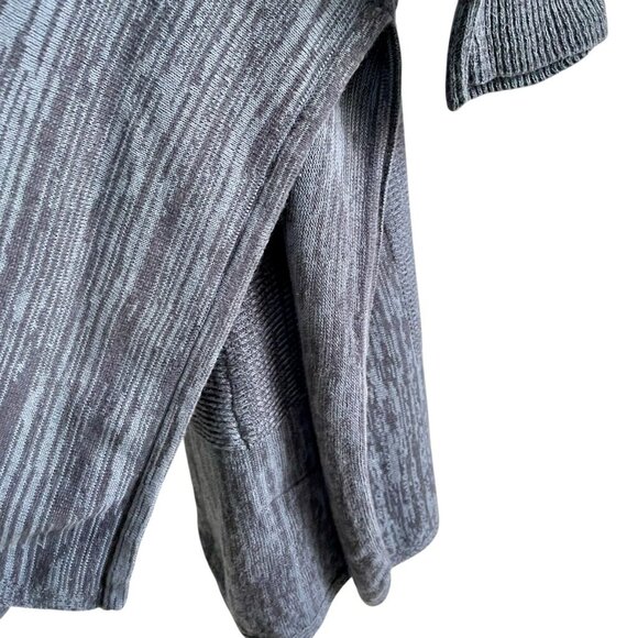 Marla Wynne Linen Cotton Sweater Blue Gray Open Front Soft Knit Neutral Women 2X - Picture 11 of 16